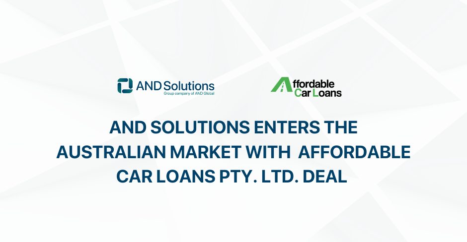 AND Solutions enters the Australian market with Affordable Car Loans Pty. Ltd. deal